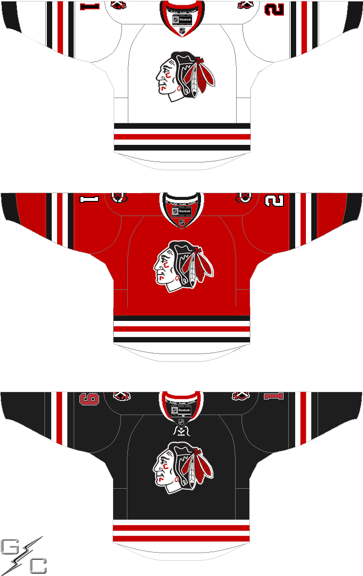 A Collage Of Hockey Jerseys