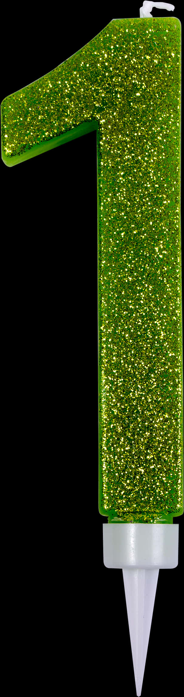 A Green Glitter Strip With Black Background
