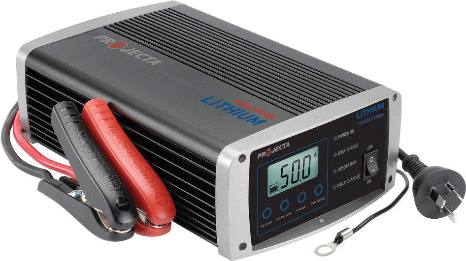 12v Automatic 50 Amp 5 Stage Lithium Battery Charger - 12v 50 Amp Battery Charger, Hd Png Download