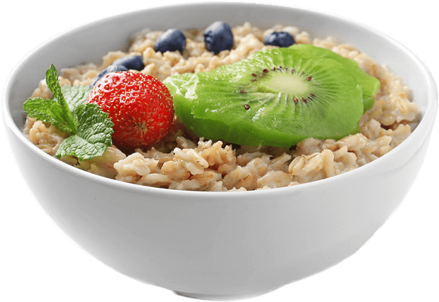 A Bowl Of Oatmeal With Fruit
