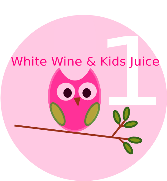 A Logo With A Pink Owl On A Branch