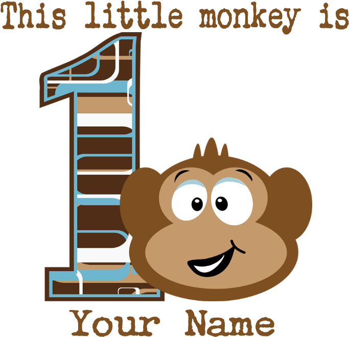 A Cartoon Monkey With A Number