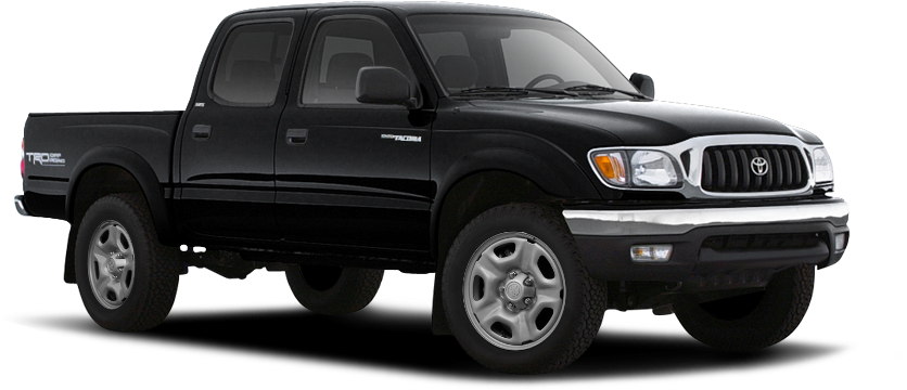 A Black Truck With Silver Rims
