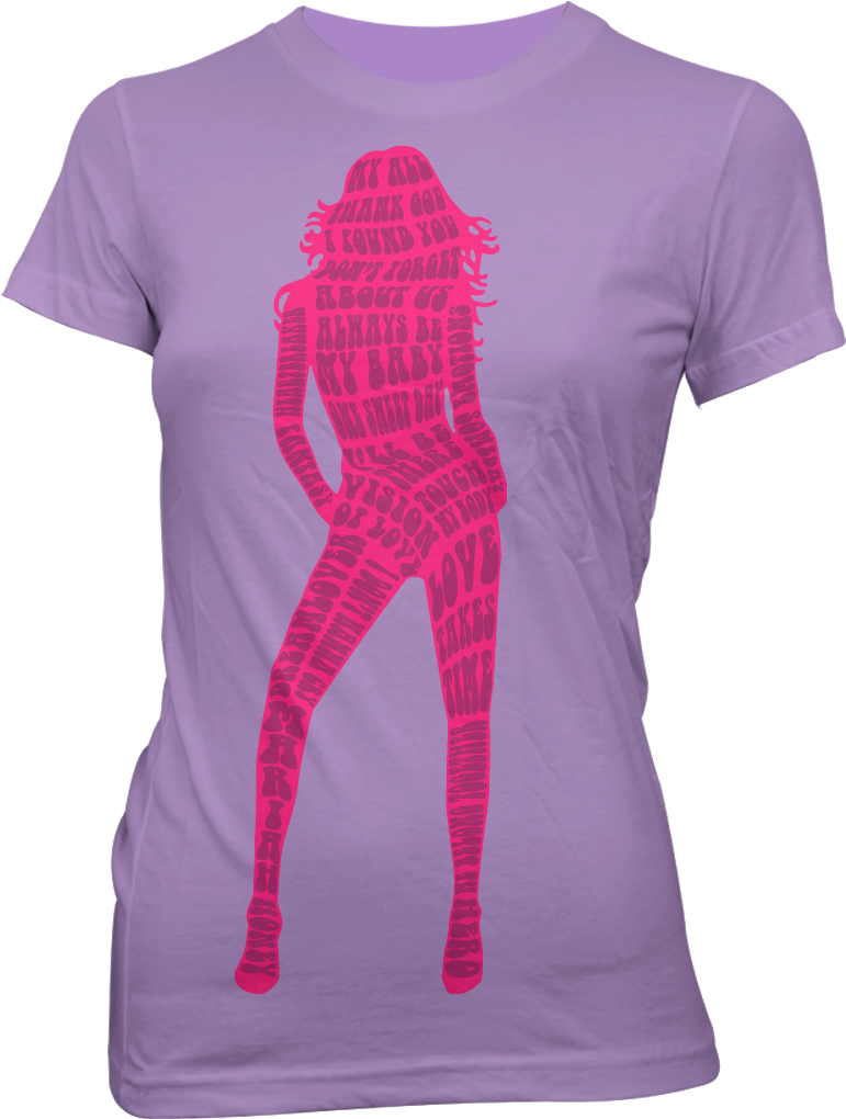 A T-shirt With A Woman In The Shape Of A Body