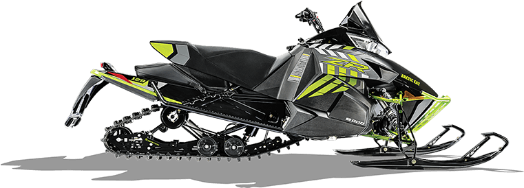A Black And Yellow Snowmobile