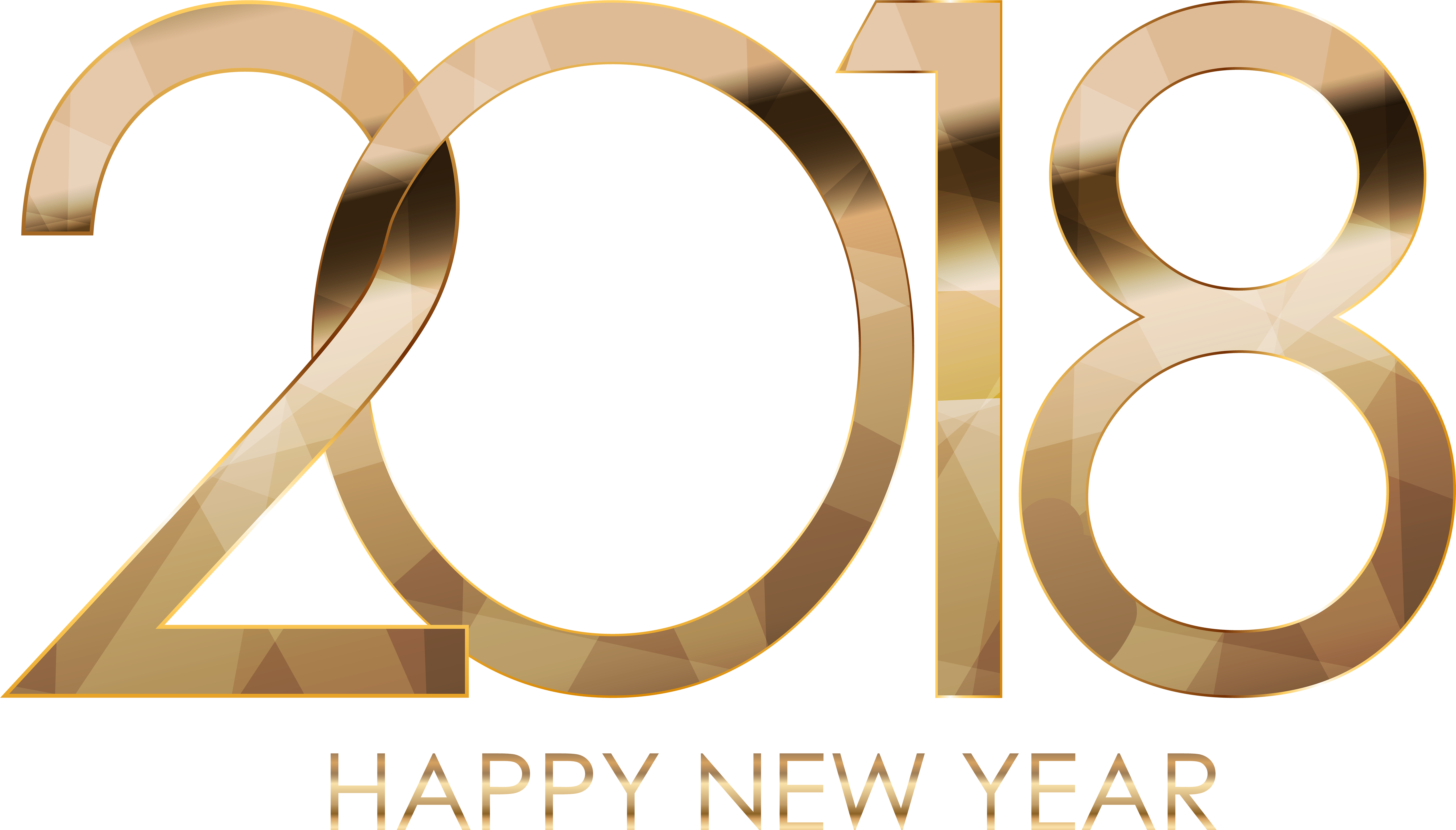 2018 Happy New Year Gold Png Download - Happy New Year Chick Fil, Transparent Png