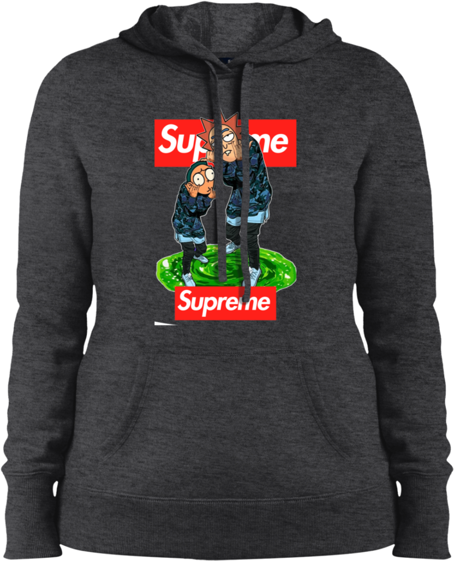 [2019] Official Supreme Rick And Morty Hoodie - Supreme Hoodie, Hd Png Download