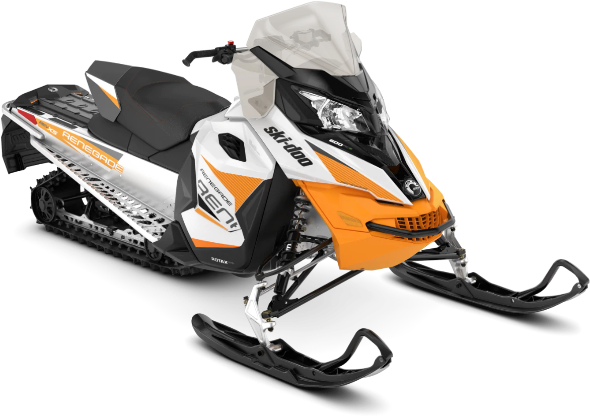 A Snowmobile On A Black Background