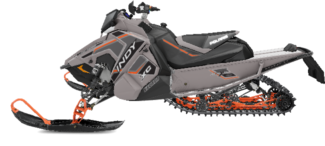 A Black And Grey Snowmobile