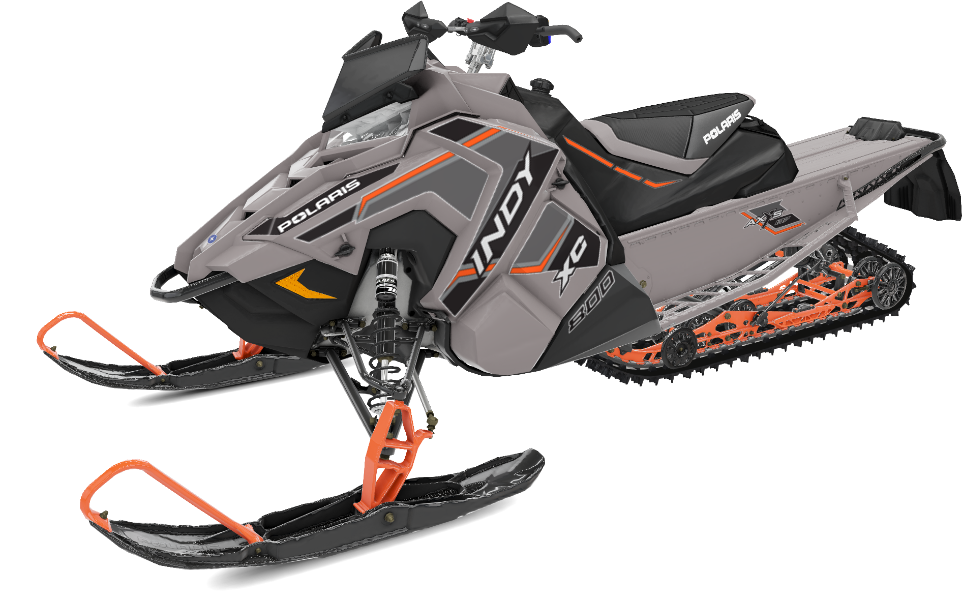 A Grey And Black Snowmobile