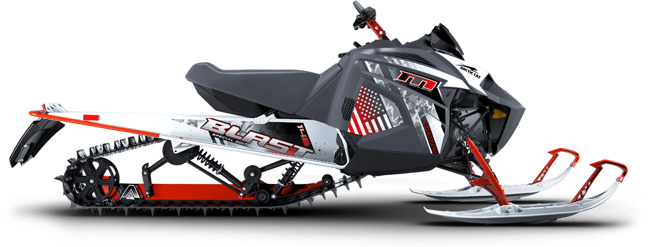 A Snowmobile With A Black Background