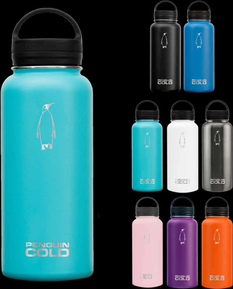 25oz Penguin Cold Insulated Stainless Steel Bottles - Water Bottle, Hd Png Download