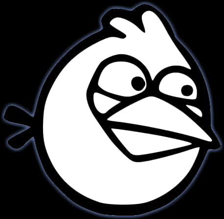 A Cartoon Bird With A Black Background