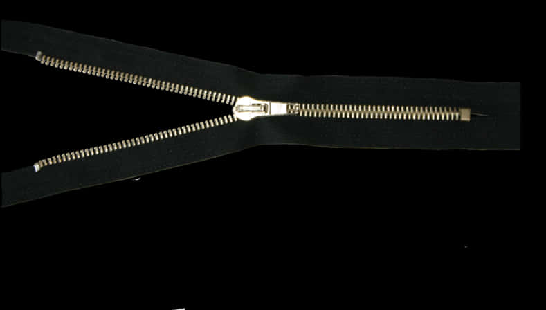A Zipper With A Black Background