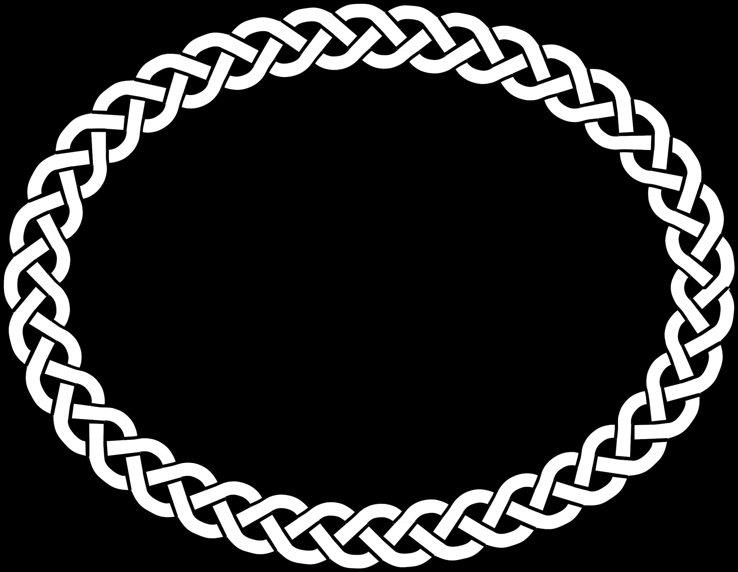 3 Plait Border Oval Medium 600pixel Clipart, Vector - Celtic Knot Circle, Hd Png Download