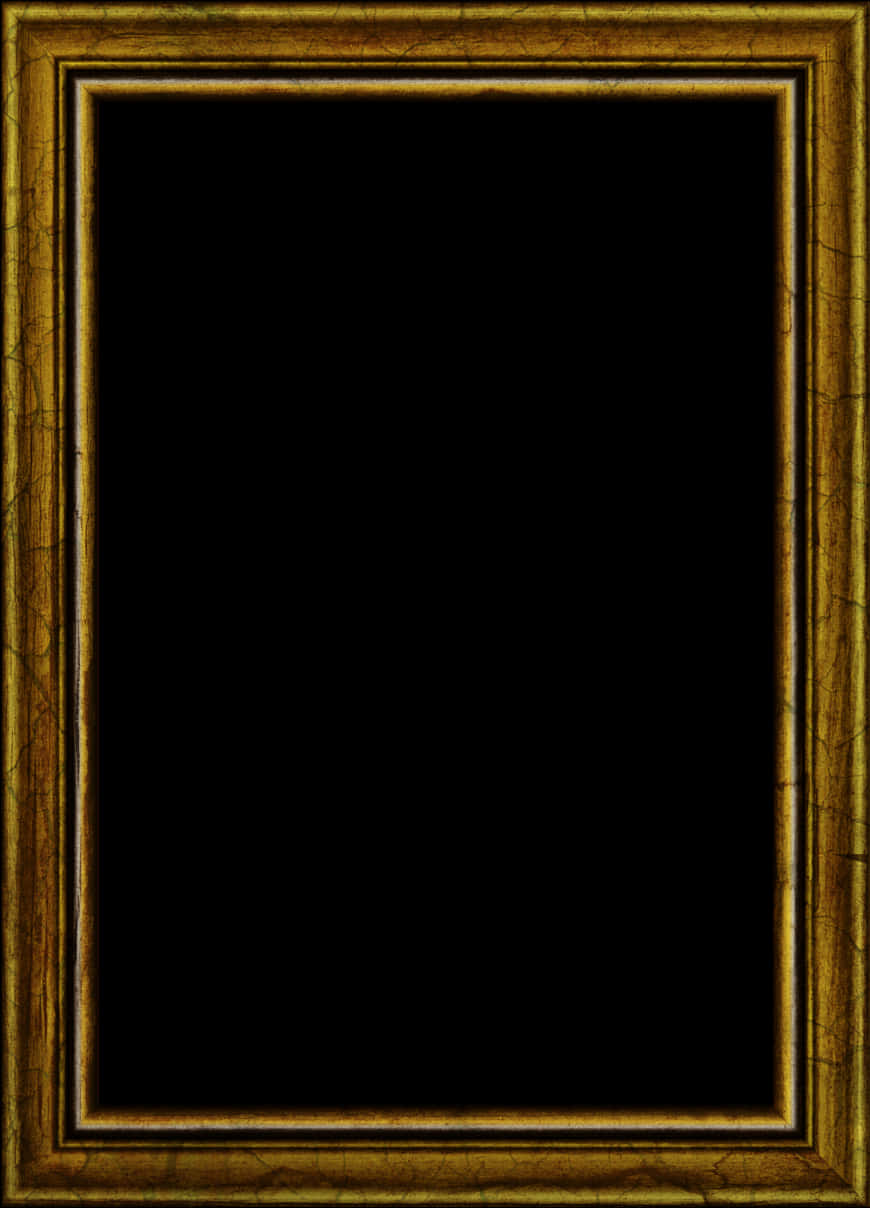 A Rectangular Wooden Frame With A Black Background