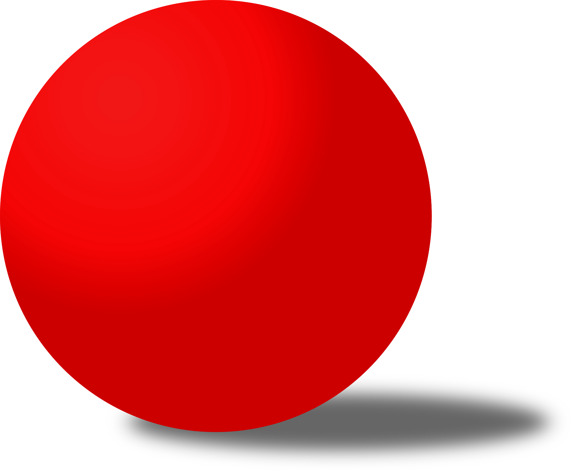 A Red Ball On A Black Background