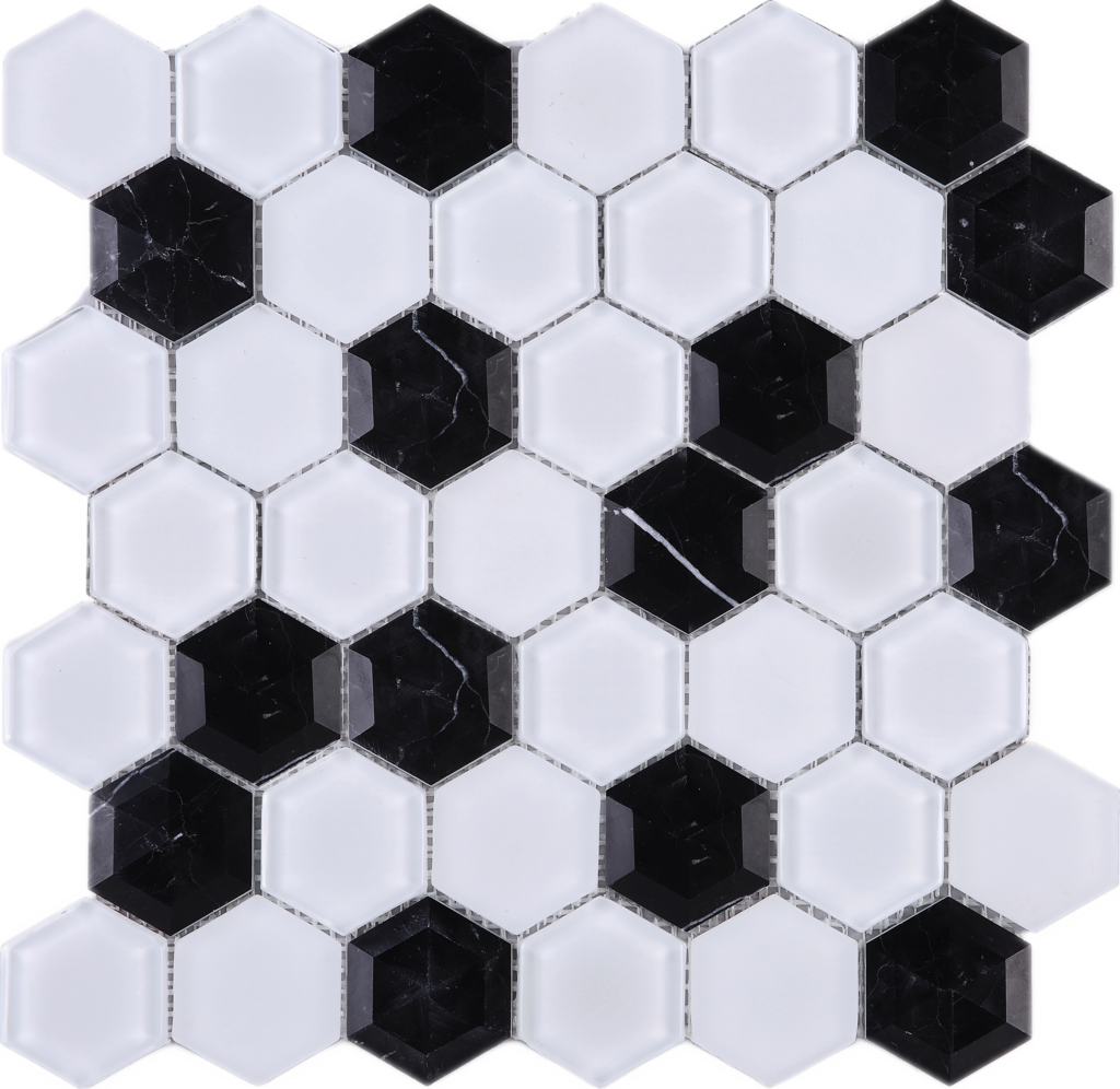 A Black And White Tile