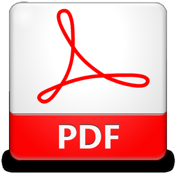 A Red And White Icon With A Pdf Symbol