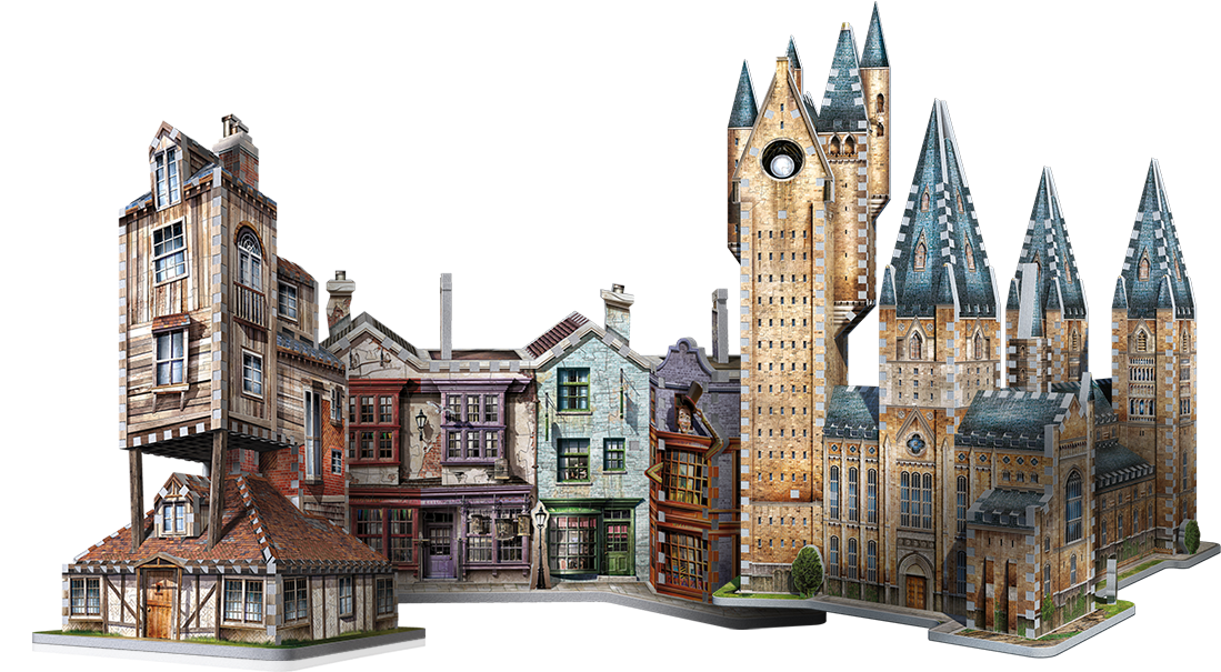 A Group Of Buildings With A Clock Tower