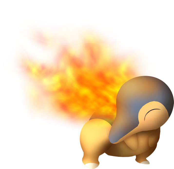 Cartoon Animal With Fire Coming Out Of Its Back