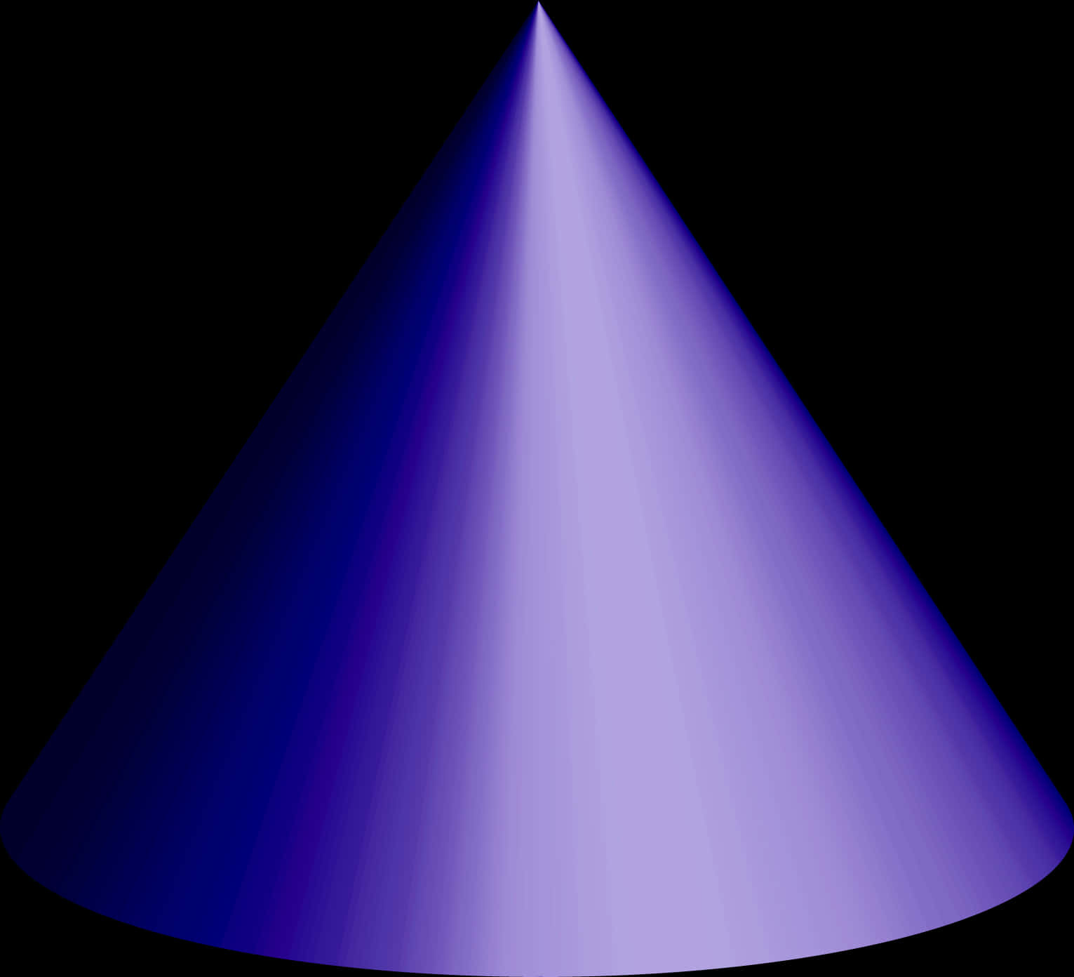A Blue Cone Shaped Object