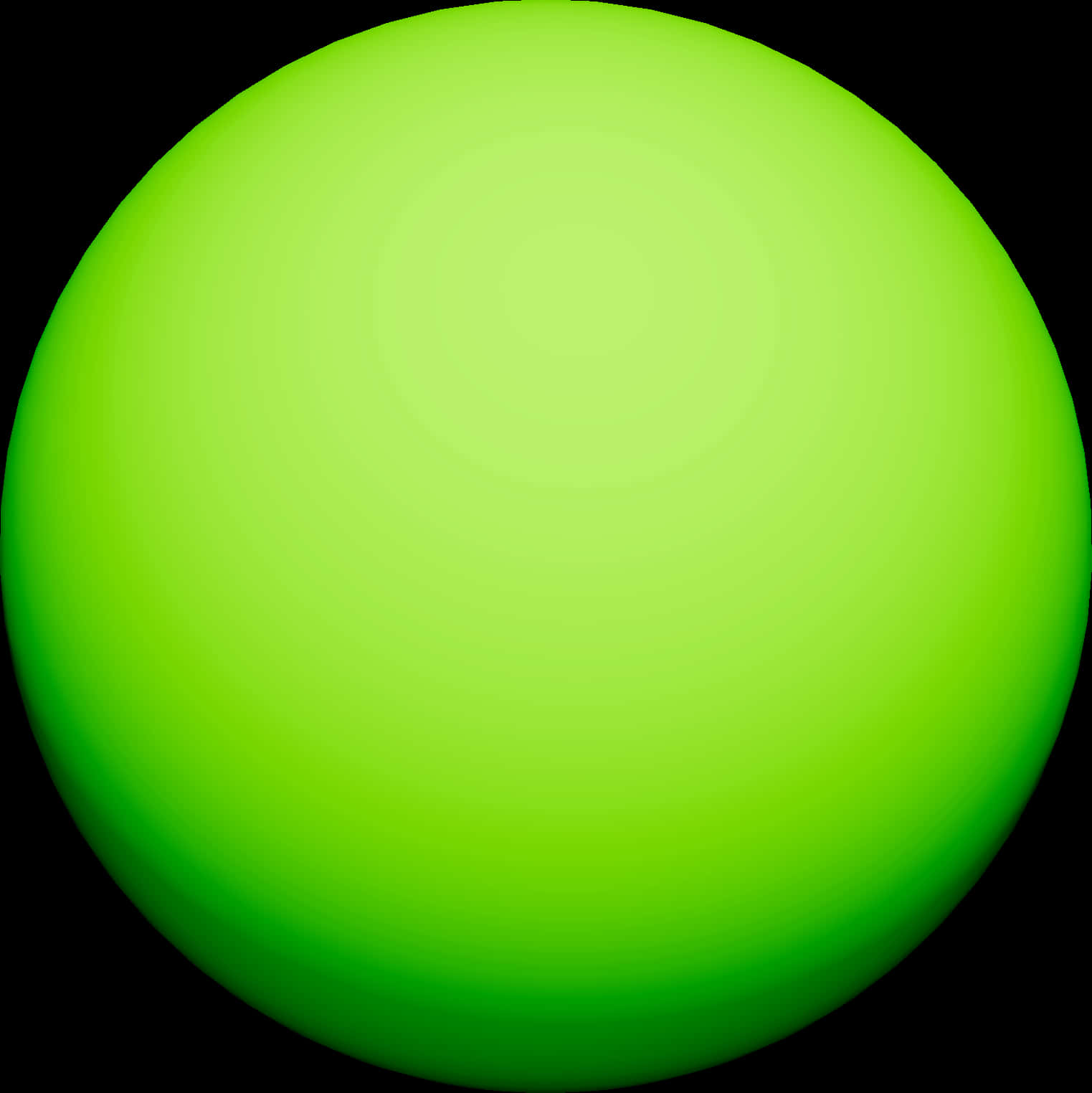 A Green Ball With Black Background