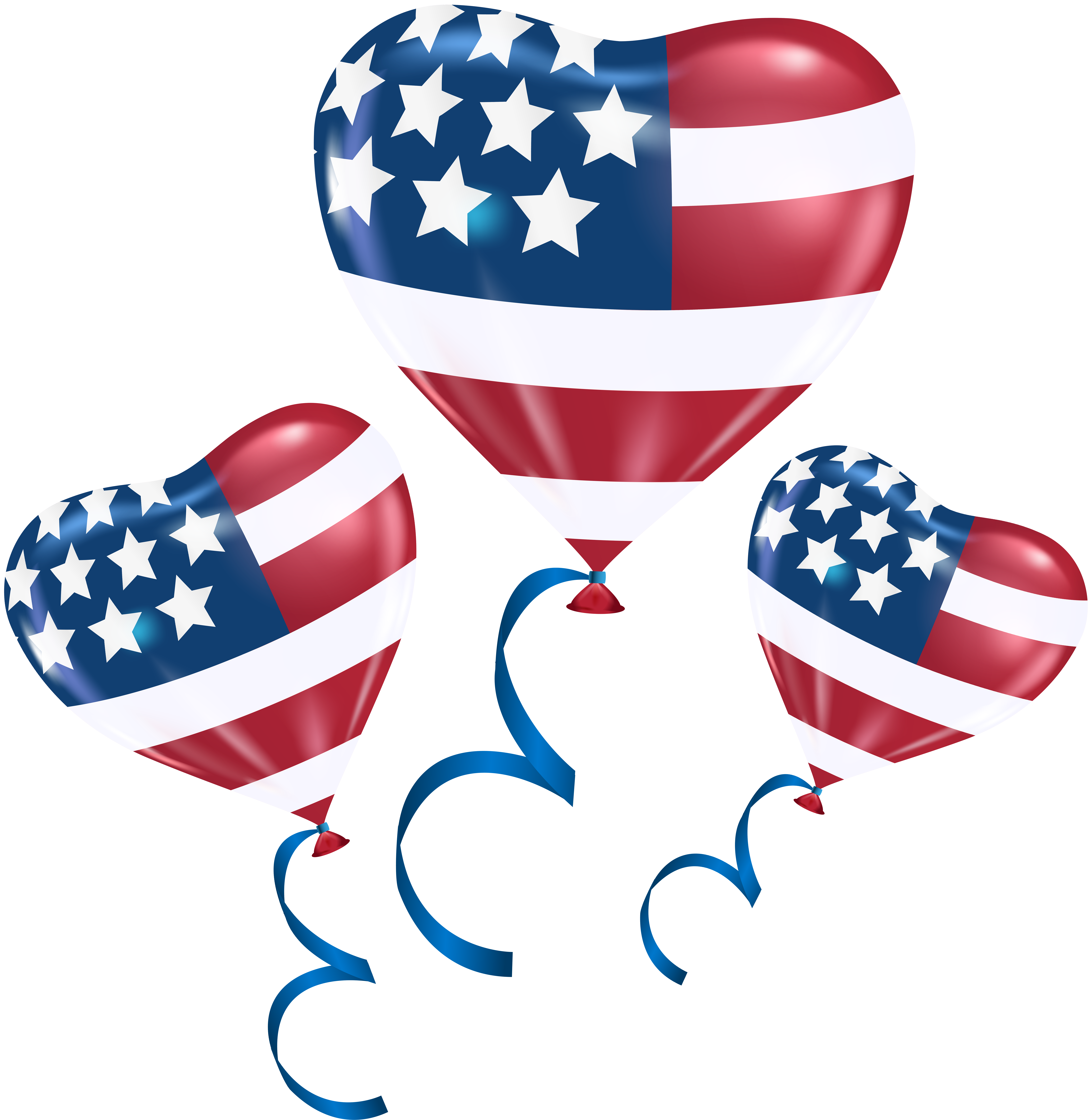 4th Of July Heart Balloons