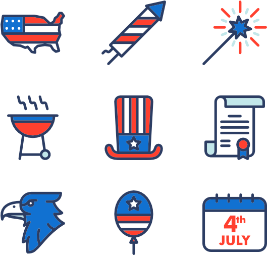 4th Of July Icons