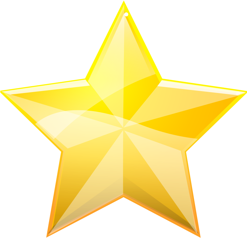 A Yellow Star With A Black Background