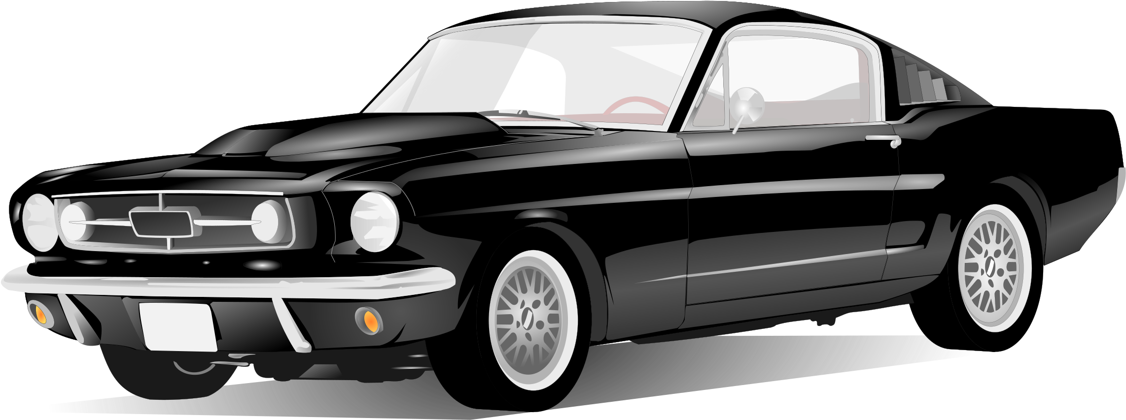A Black Car With White Wheels