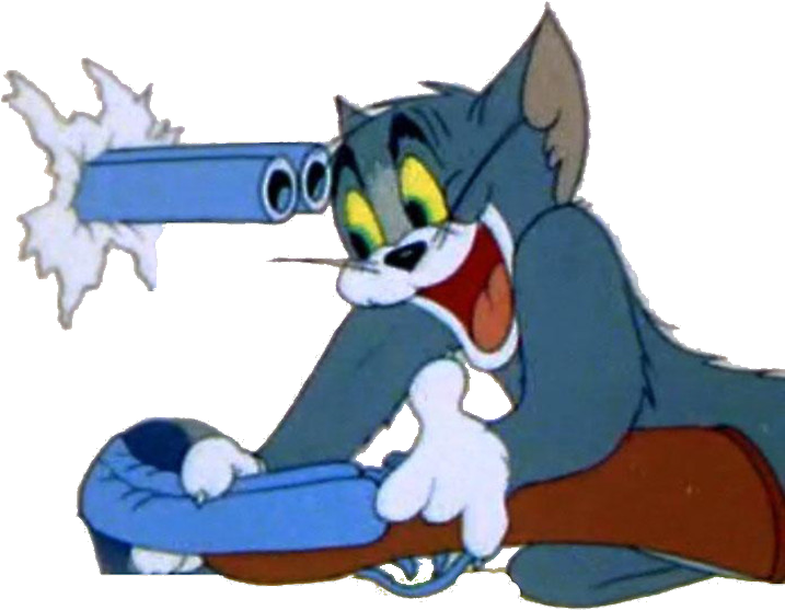 Cartoon Of A Cat Holding A Gun