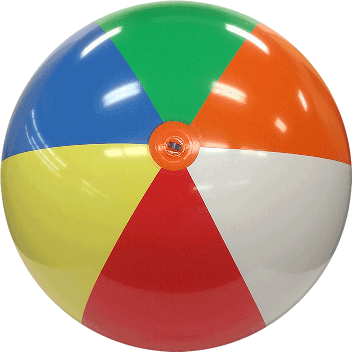 A Beach Ball With A Black Background