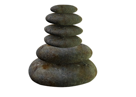 A Stack Of Rocks Stacked On Top Of Each Other