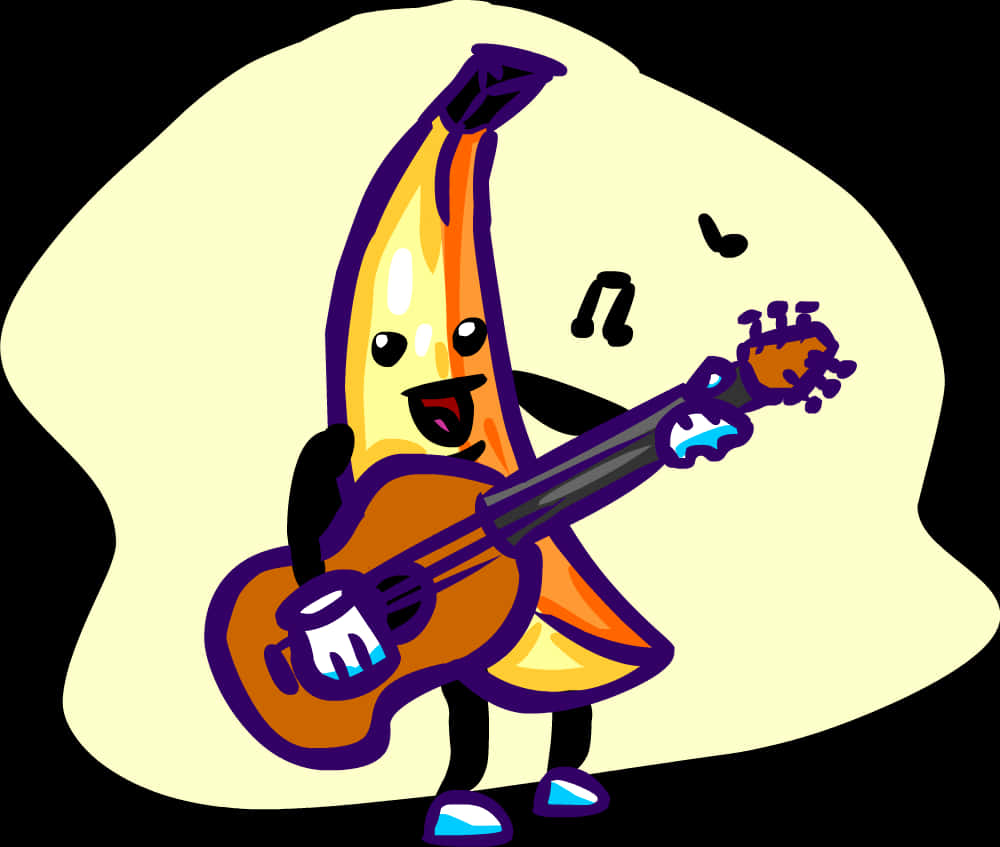 A Banana Playing The Guitar