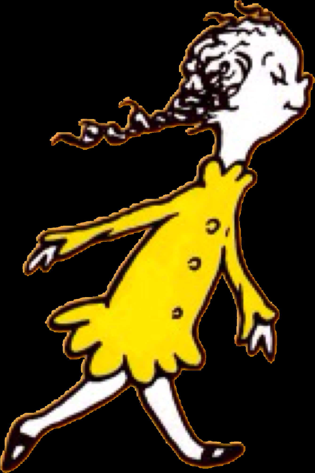 A Cartoon Character In A Yellow Dress
