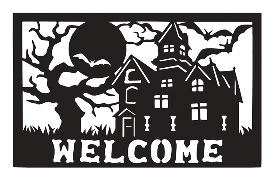 A Black And White Welcome Mat