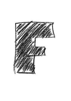 A Letter F Drawn With Chalk