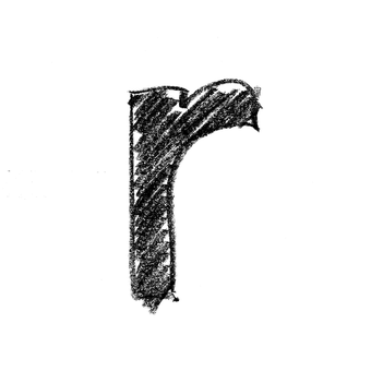 A Black Background With A Letter R