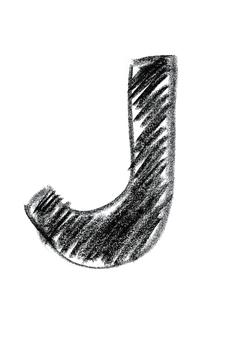 A Letter J Drawn With Chalk