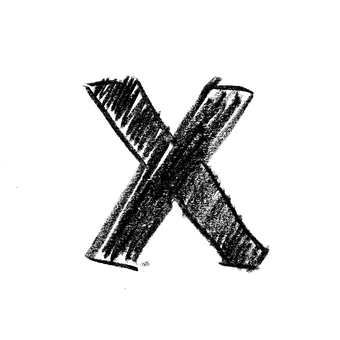 A Black X In The Middle Of A Black Background