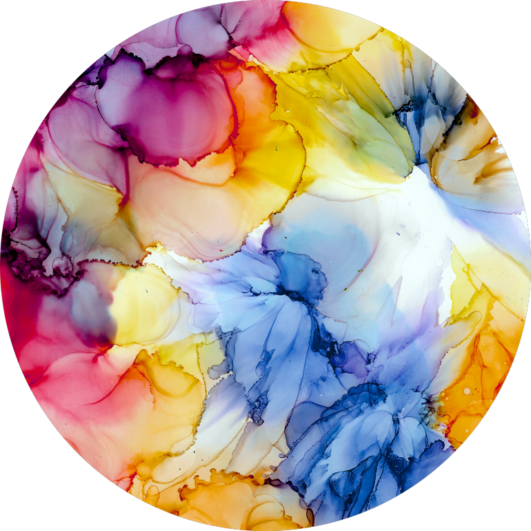 A Colorful Painting In A Circle