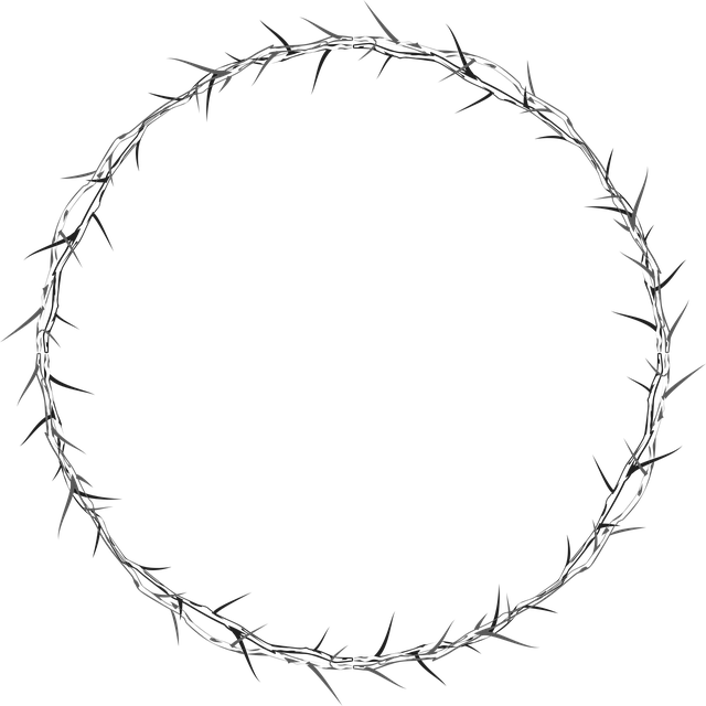 A Black Circle With Thorns
