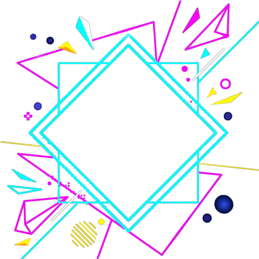 A Colorful Lines And Shapes On A Black Background