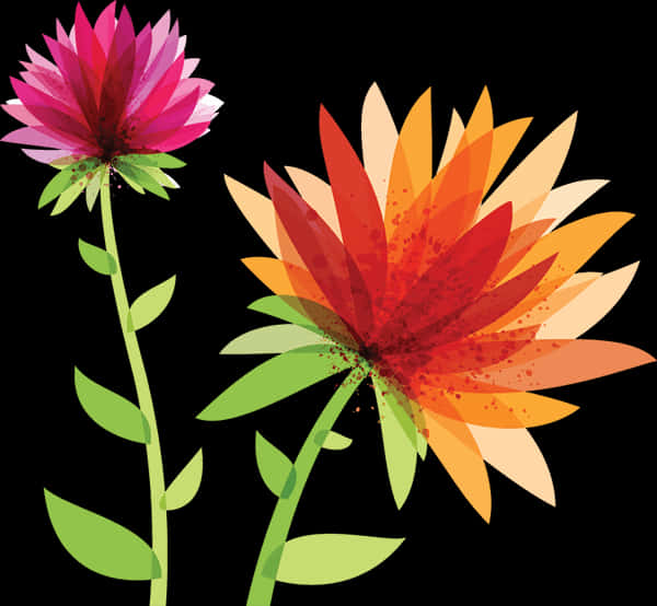 Abstract Flowers Clip Art, Hd Png Download
