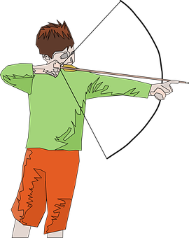 A Boy With A Bow And Arrow