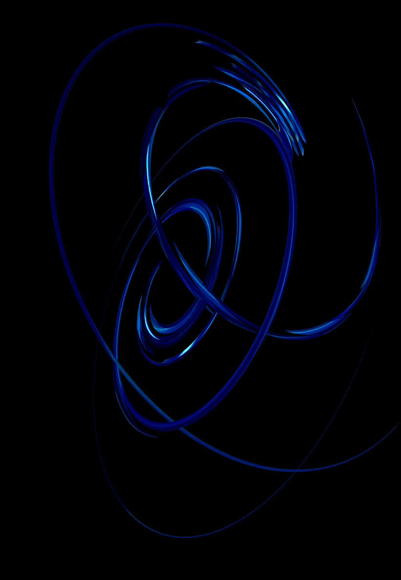 A Blue Swirls On A Black Background