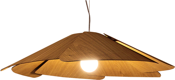 A Wooden Light Fixture With A Light Bulb