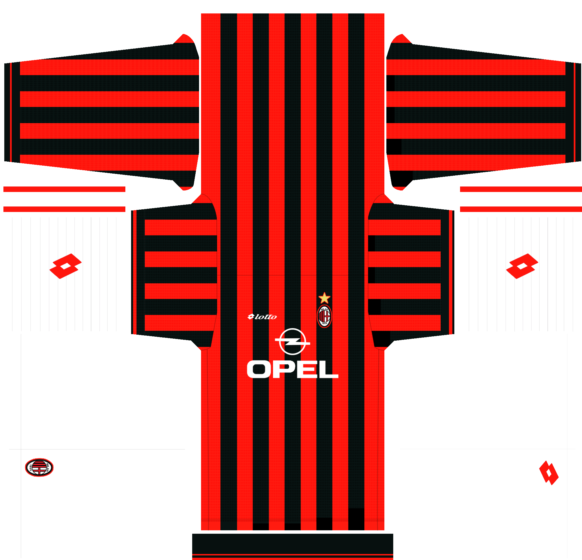 A Red And Black Striped Jersey