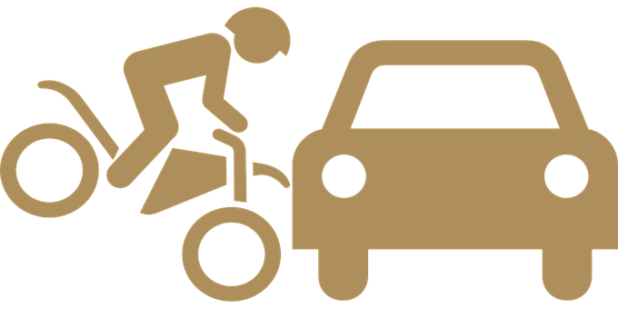 A Person On A Motorcycle And A Car